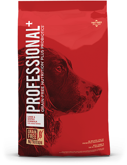 Professional+ Lamb and Lentils Formula for Adult Dogs Bag Front | Professional+ Pet Food